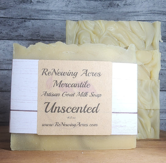 Unscented Artisan Goat Milk Soap