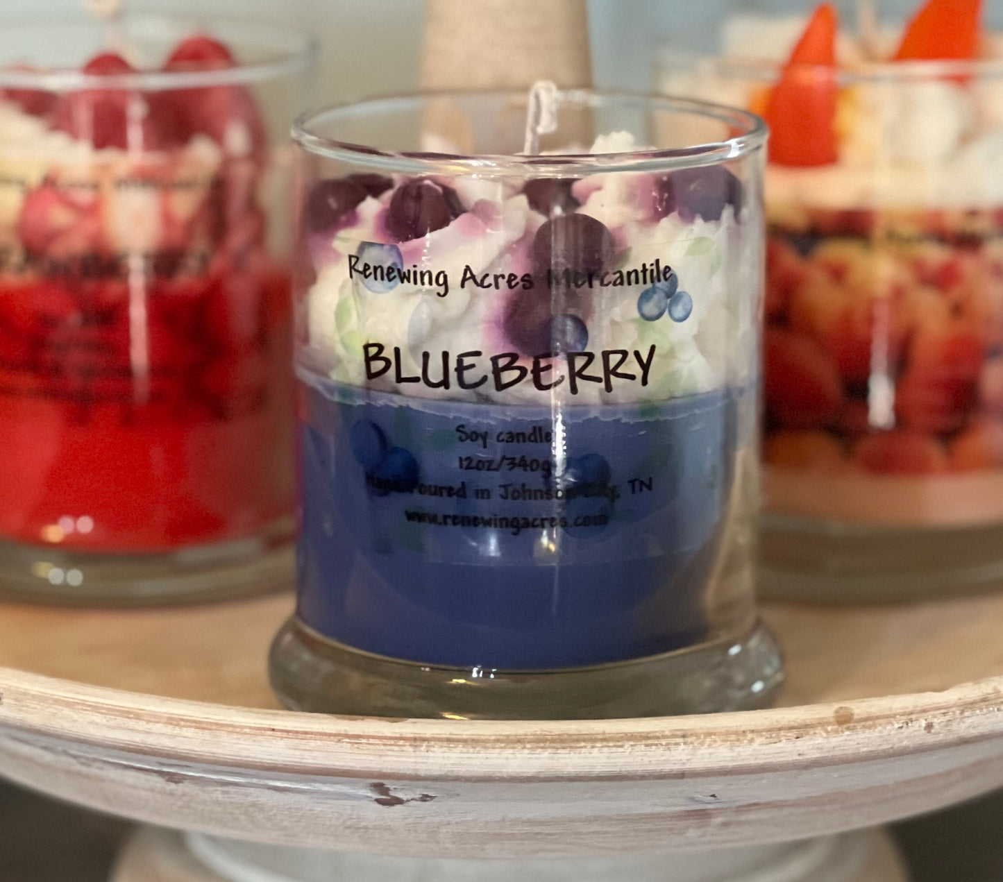 Blueberry Parfait Dessert Candle