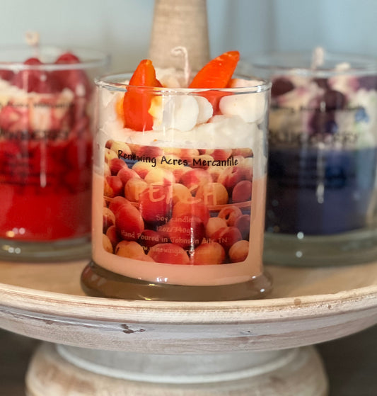 Peach Delight Dessert Candle